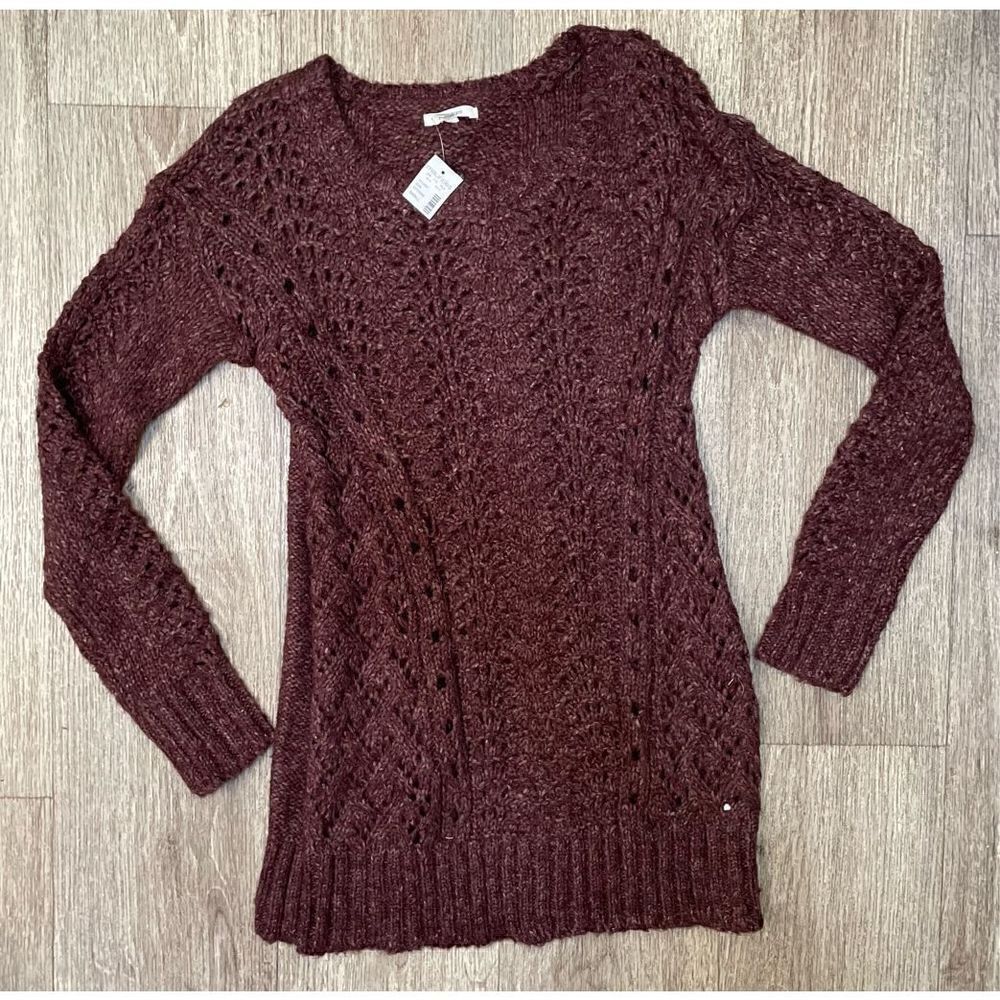 Maurices Burgundy Knit Dress Small New